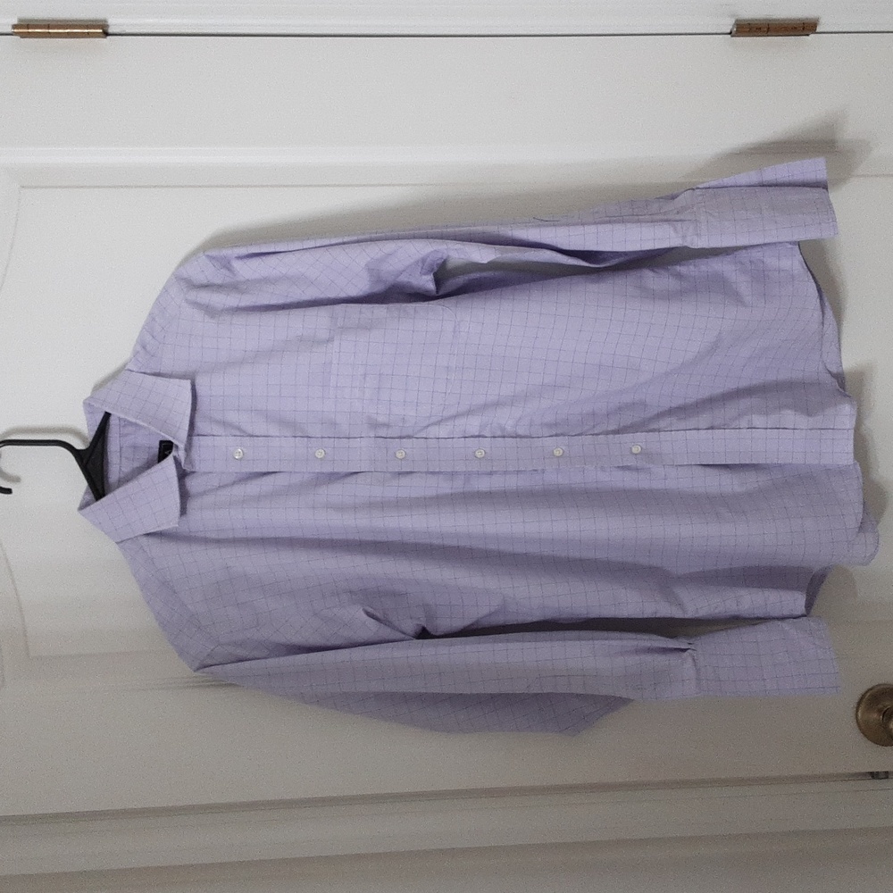Jos. A. Bank Purple Check Dress Shirt